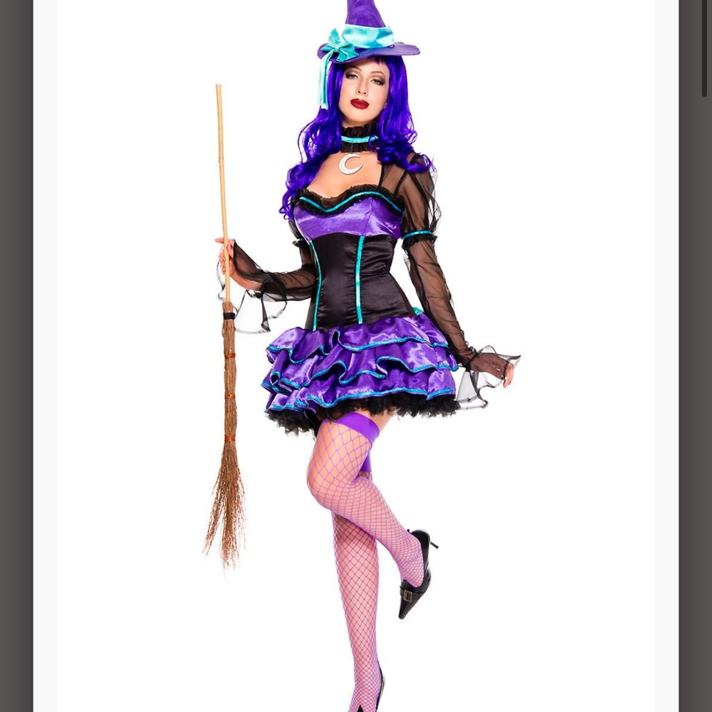 Enchanting Women’s Witch Costume - Purple and Black